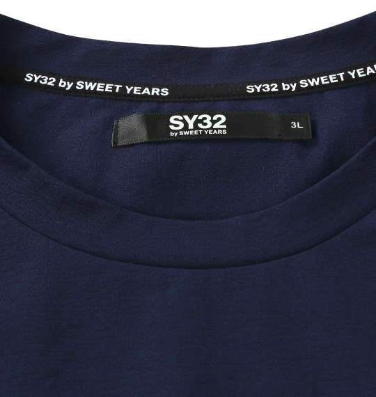 大きいサイズ SY32 by SWEET YEARS サークルロゴバックプリント半袖Tシャツ 3L 4L 5L 6L MC852401-00805 ラッピング可-5