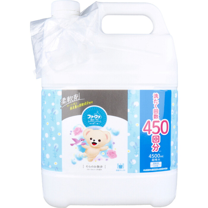 ファーファストーリー 柔軟剤 そらのお散歩 フローラルソープの香り 詰替用 4500mL-0