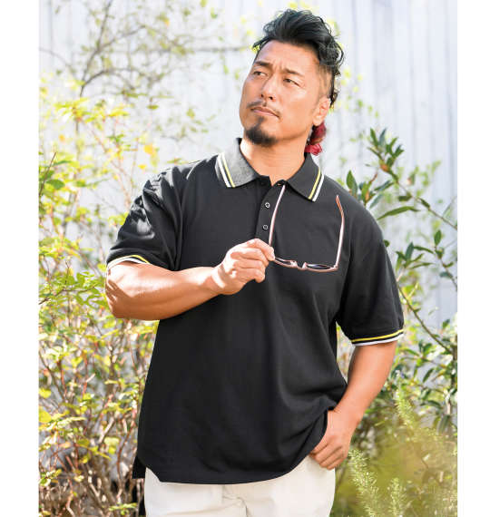 大きいサイズ MOVESPORT SUNSCREEN鬼鹿の子半袖ポロシャツ 3L 4L 5L 6L