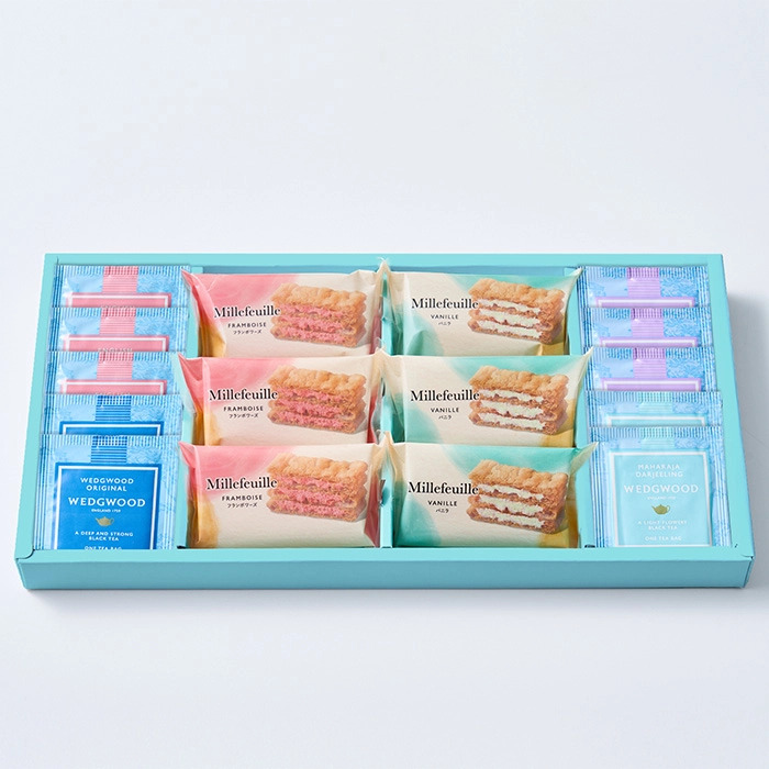 ミルフイユ＆ウェッジウッドティーバッグセット１６個入 ギフト対応可-0