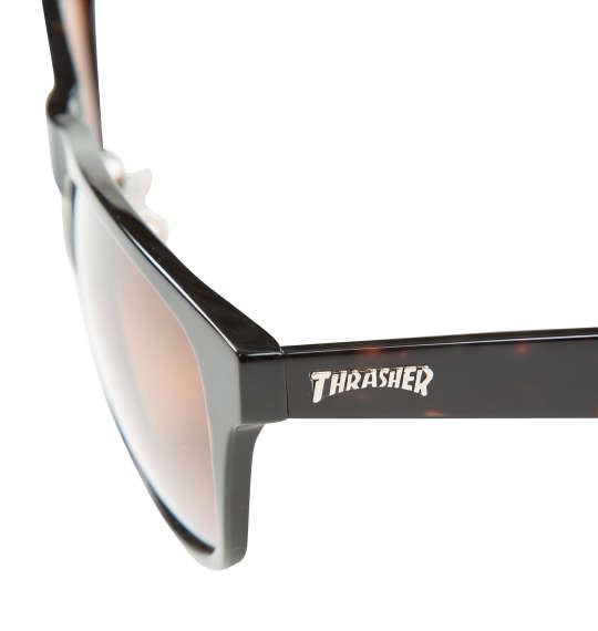 THRASHER ビッグサイズ偏光レンズサングラス 4L デミ×ブラウン ラッピング可-1