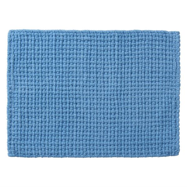 SUSU抗菌ふわふわ雲ごこちバスマットミストブルー35×50cm 2個セット-1