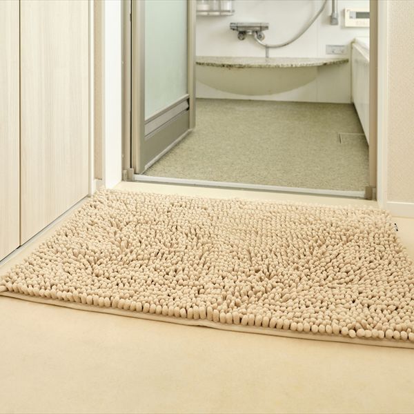 SUSU抗菌ストロングW バスマットEC ベージュ 55×80cm 2個セット-2