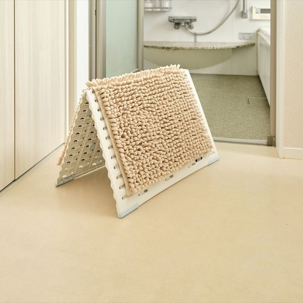 SUSU抗菌ストロングW バスマットEC ベージュ 40×60cm 2個セット-4