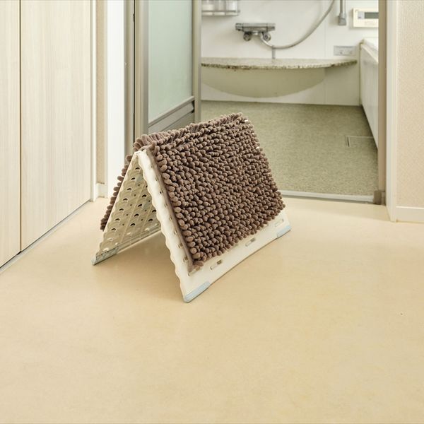 SUSU抗菌ストロングWバスマットECブラウン35×50cm 2個セット-4
