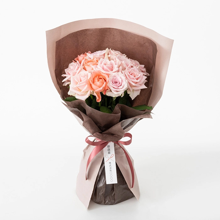 ホシファーム 届いた姿でそのまま飾れるスタンディング薔薇ブーケ スイート１２本-2