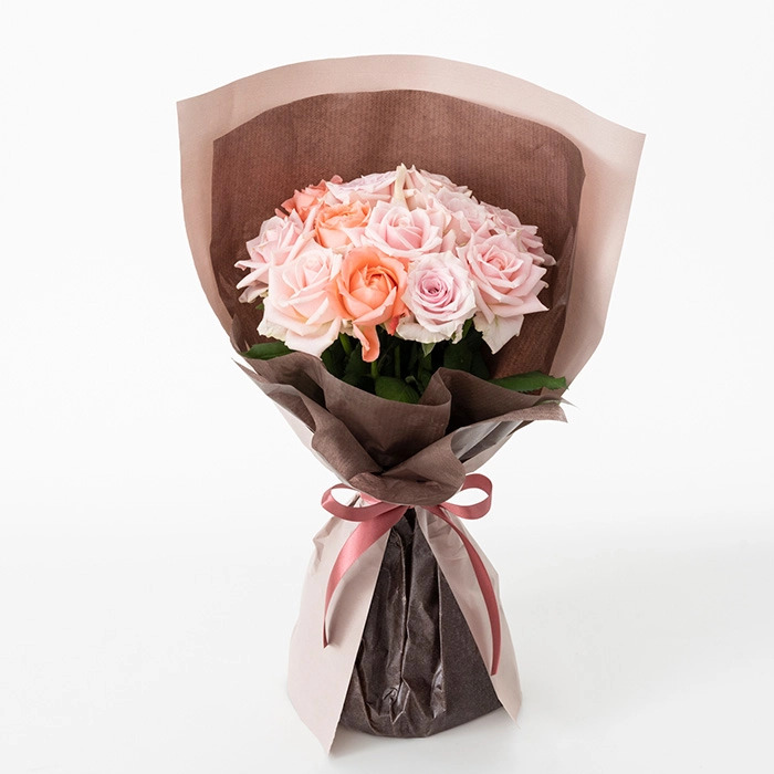 ホシファーム 届いた姿でそのまま飾れるスタンディング薔薇ブーケ スイート１２本-3