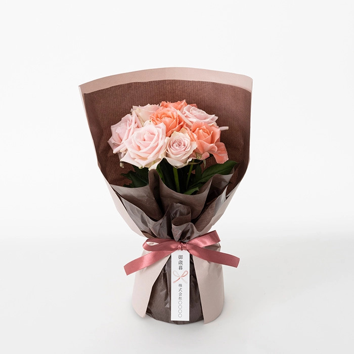 ホシファーム 届いた姿でそのまま飾れるスタンディング薔薇ブーケ スイート８本-2