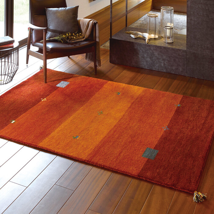 ラグ ギャッべ ラグ マット 約140×200cm GABBEH D16 羊毛 手織り-1