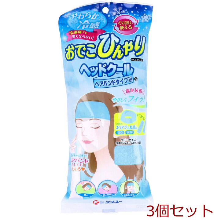 ヘッドクール ヘアバンドタイプ3 A HCB3A 48 ×3個セット-0