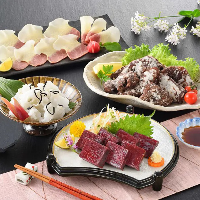下関鯨屋 日新丸 鯨の詰合せ ４種 のし対応可-0