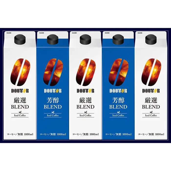 夏季限定 ドトールコーヒー リキッドコーヒー詰合せ　1000ml×5本 のし対応可-0