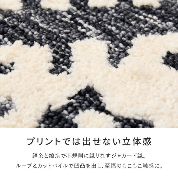 シェニールマット 玄関マット 約70×120cm 室内 ふっくら 厚手 滑り止め ダッタ 3サイズ-3
