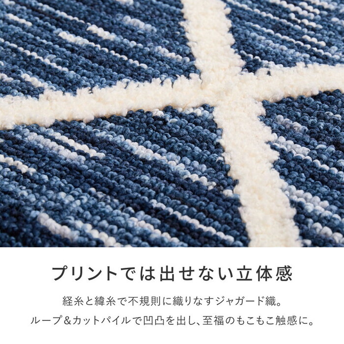 シェニールマット 玄関マット 約45×75cm 室内 アイラ 3サイズ-3