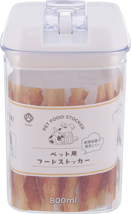 ペット用フードストッカー 800ml 6個セット-1