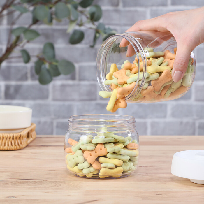 ペット用 空気が抜けるストッカー 400ml 6個セット-6