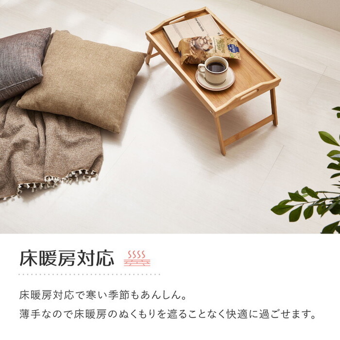 クリアダイニングラグ マット 約180×240cm 抗菌 はっ水 床暖房対応 カットOK 5サイズ-5