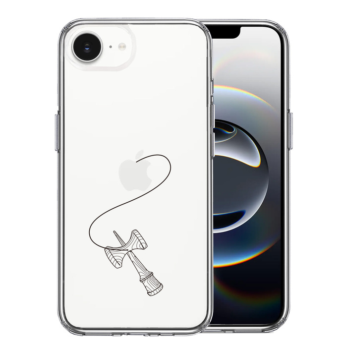iPhone16e ケース クリア 剣玉２ けんだま スマホケース 側面ソフト 背面ハード ハイブリッド -0