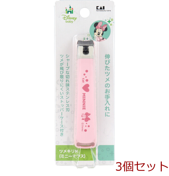 貝印 ツメキリM ミニーマウス KK 1487 ×3個セット-0