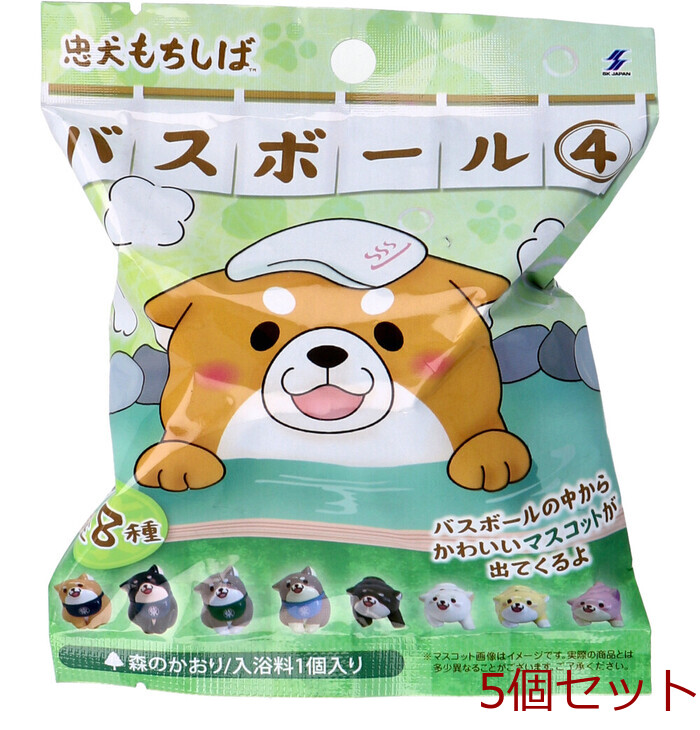 忠犬もちしばバスボール4 森の香り 75g 1回分 5個セット-0