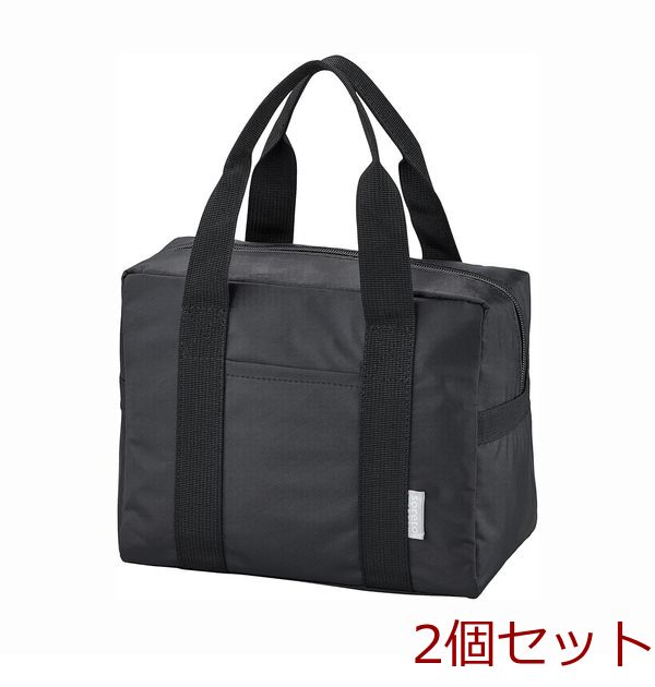 Soreto ウォッシャブルランチバック ブラック 2個セット-0