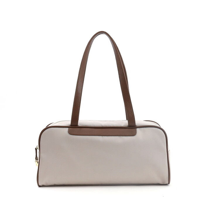 ボストンバッグ 革 付属 COOCO 撥水ポリ生地xレザー : まるっと