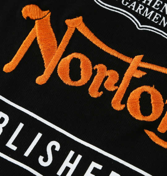 大きいサイズ Norton 天竺長袖Tシャツ 3L 4L 5L 6L 8L ブラック