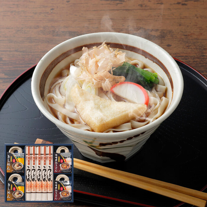 尾張いろいろ麺詰合せ BY 40 うどん きしめん セット ギフト対応可-0