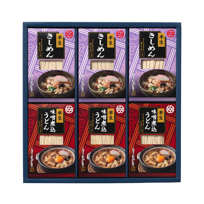 なごや半生めん詰合せ WY 30 半生麺 うどん きしめん セット ギフト対応可-1