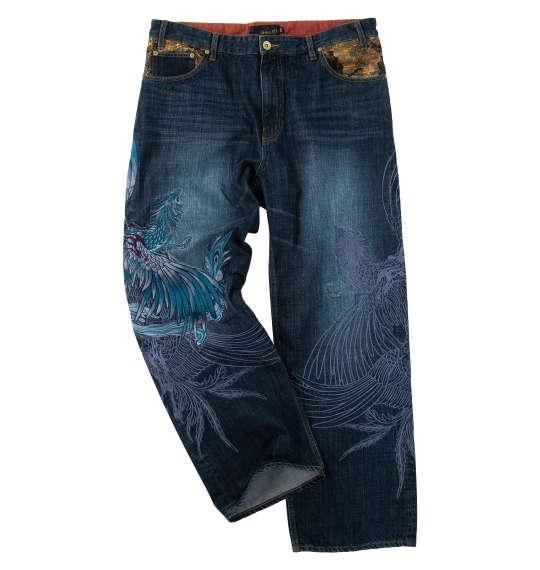 大きいサイズ ヒヤロン メッシュデニムイージーパンツ 3L 4L 5L 6L 7L