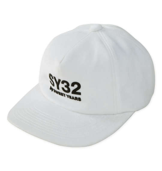 大きいサイズ SY32 by SWEET YEARS ベロア3レイヤーキャップ 4L ホワイト ラッピング可-0