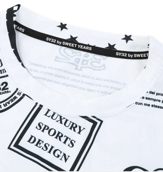 大きいサイズ メンズ SY32 by SWEET YEARS グラフィックパターン 長袖 Tシャツ ホワイトシンボル 1278-5603-1 3L 4L 5L 6L 大きいサイズ SY32 by SWEET YEARS グラフィックパターン長袖Tシャツ