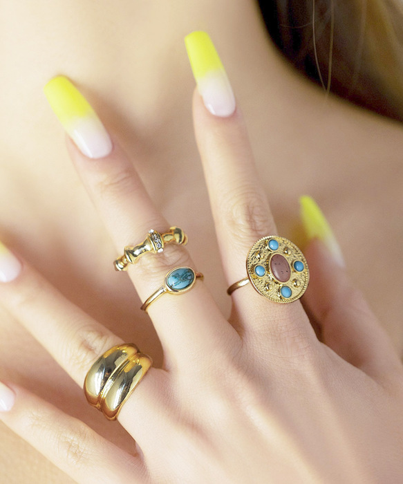 マルチデザインリングセット指輪4点セット : まるっとマーケット