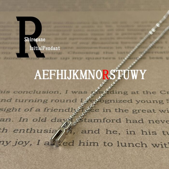 日本製 イニシャルペンダント R P 100R-0