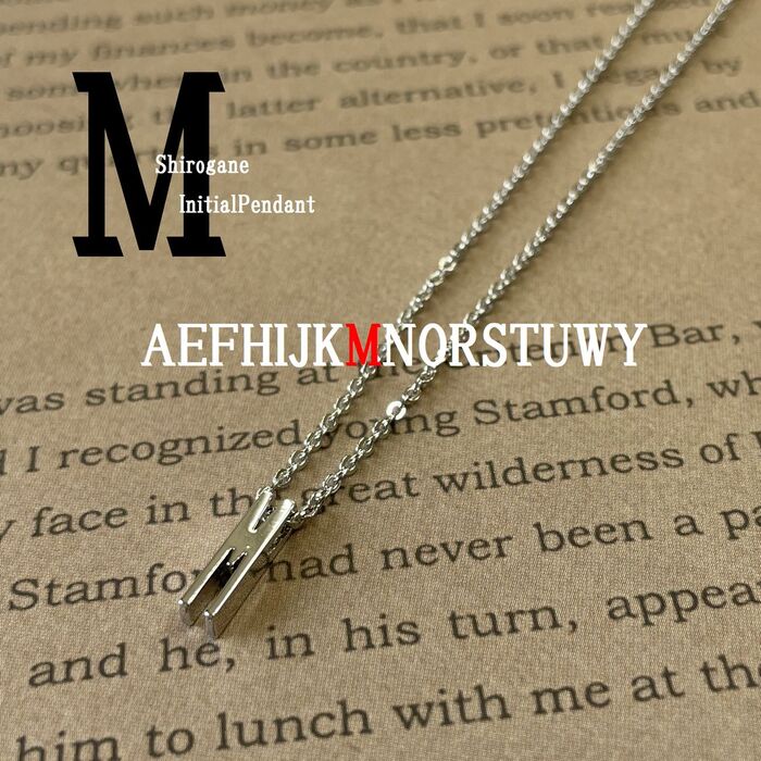 日本製 イニシャルペンダント M P 100M-0