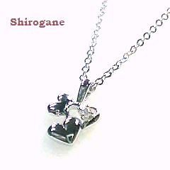 日本製 高品質クリスタル使用 トリプルハートペンダント P 1020-0