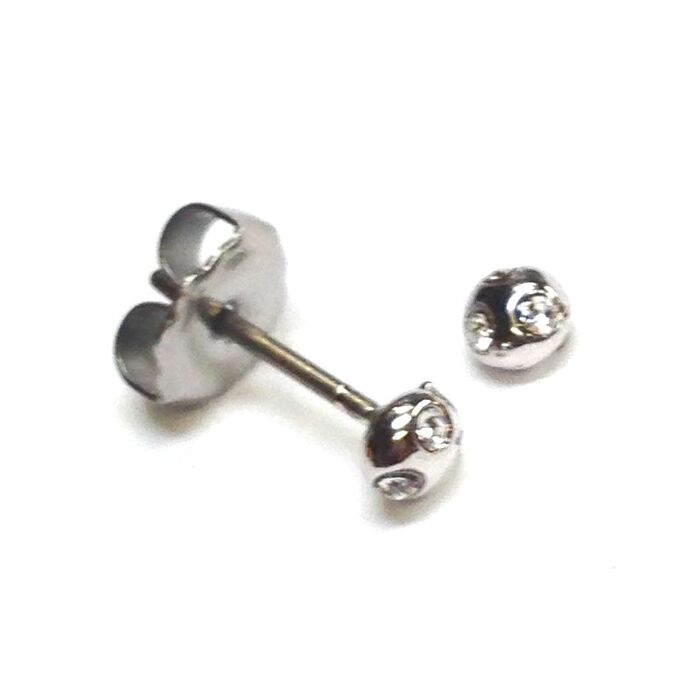 日本製 いん石 チタンポストピアス １ペア　高品質クリスタル使用 Pi 2206C-2