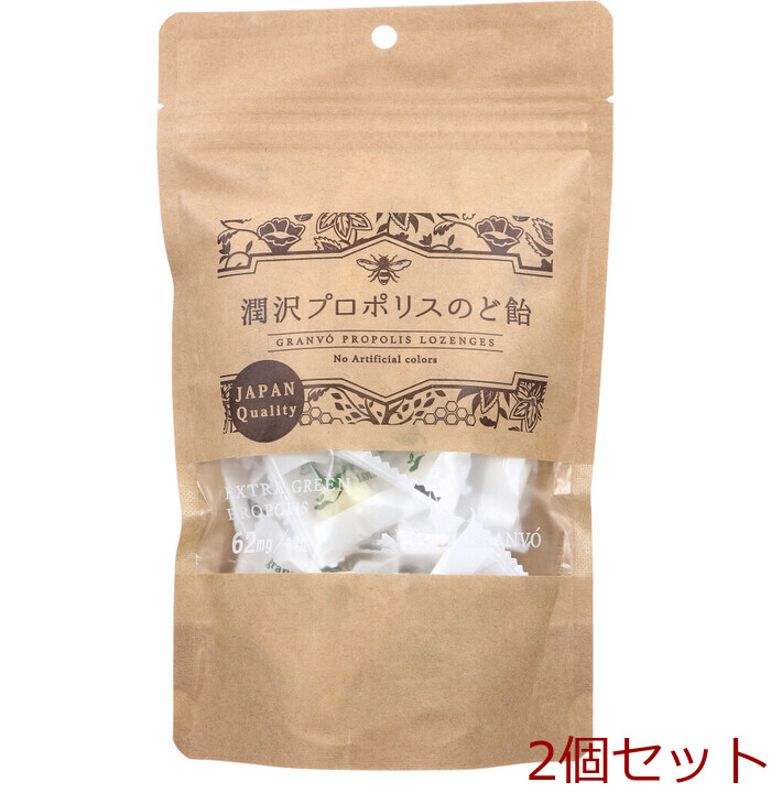 潤沢プロポリスのど飴 レモン風味 74g 2個セット-0