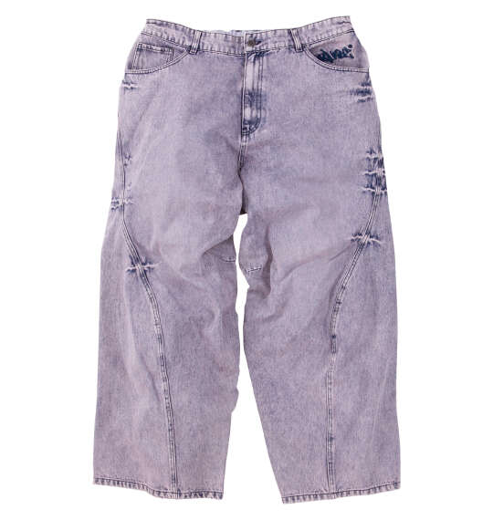 大きいサイズ SEQUENZ ウォッシュドデニムパンツ 3L 4L 5L 6L ローズ