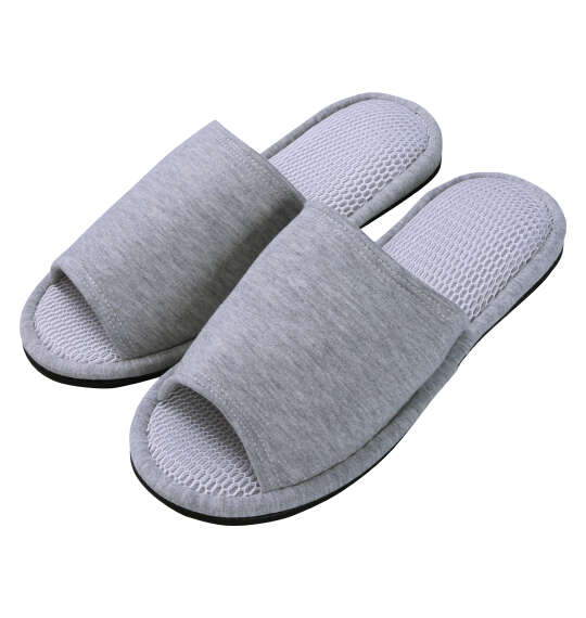 大きいサイズ Wメッシュ大きいスリッパ 3L グレー ラッピング可-0
