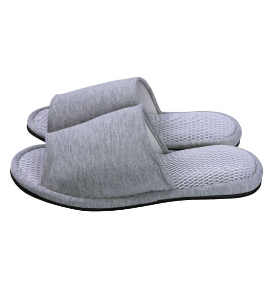 大きいサイズ Wメッシュ大きいスリッパ 3L グレー ラッピング可-3