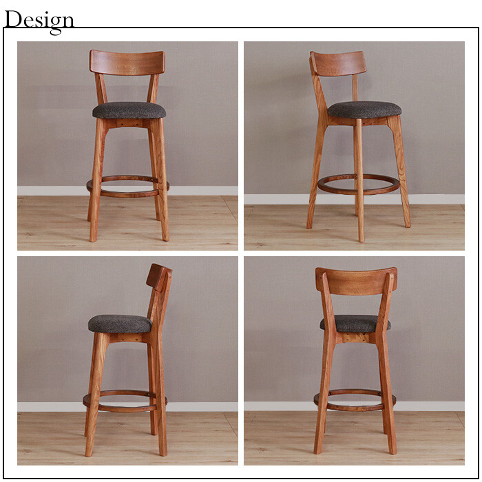 世界に一つだけのカウンターチェア ブラウン　HEIM-3