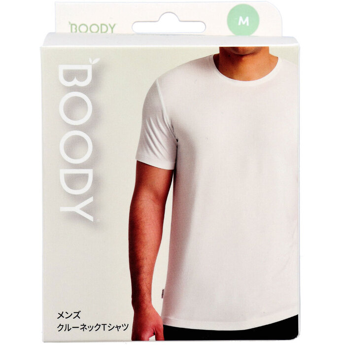 BOODY メンズ クルーネックTシャツ ホワイト Mサイズ 1枚入-0