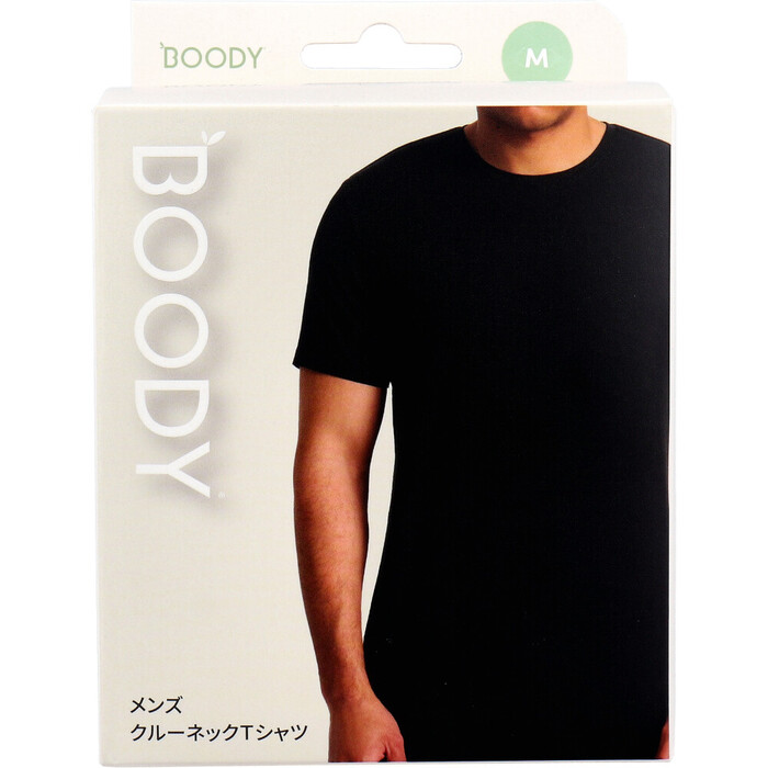 BOODY メンズ クルーネックTシャツ ブラック Mサイズ 1枚入-0