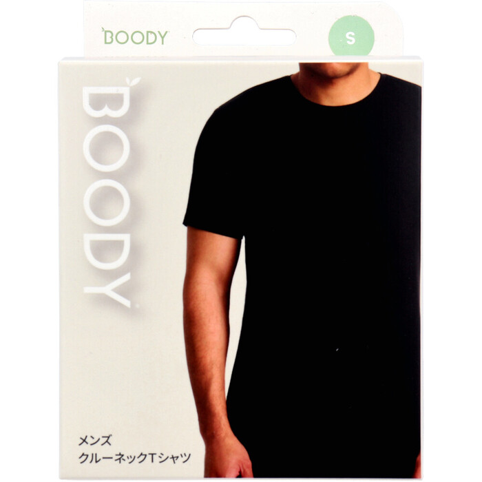 BOODY メンズ クルーネックTシャツ ブラック Sサイズ 1枚入-0