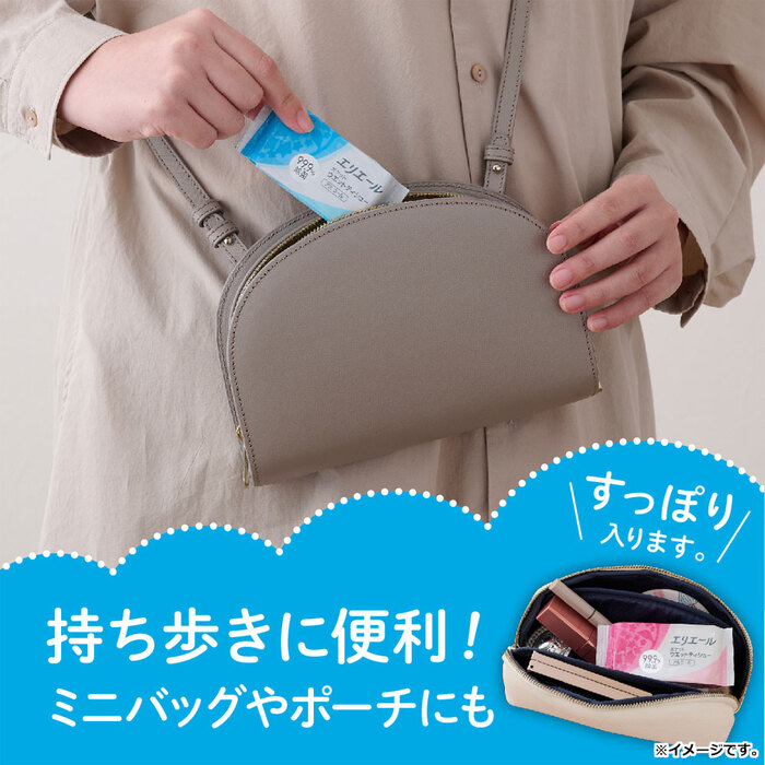 エリエール ポケットウエットティシュー 除菌アルコールタイプ 7枚×6個入 5セット-2