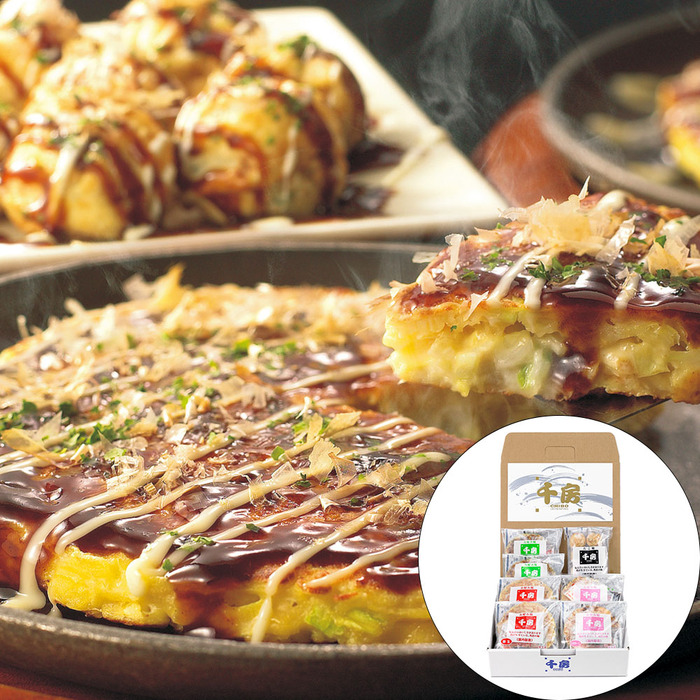 千房 お好み焼・たこ焼送料無料 お好み焼 たこやき 冷凍-0