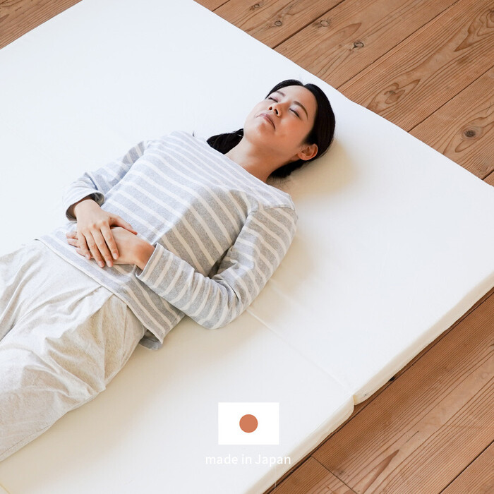 腰が気になる方に バランスマットレス ダブル 厚さ5cm 3つ折り 日本製 約140X192X5cm-0