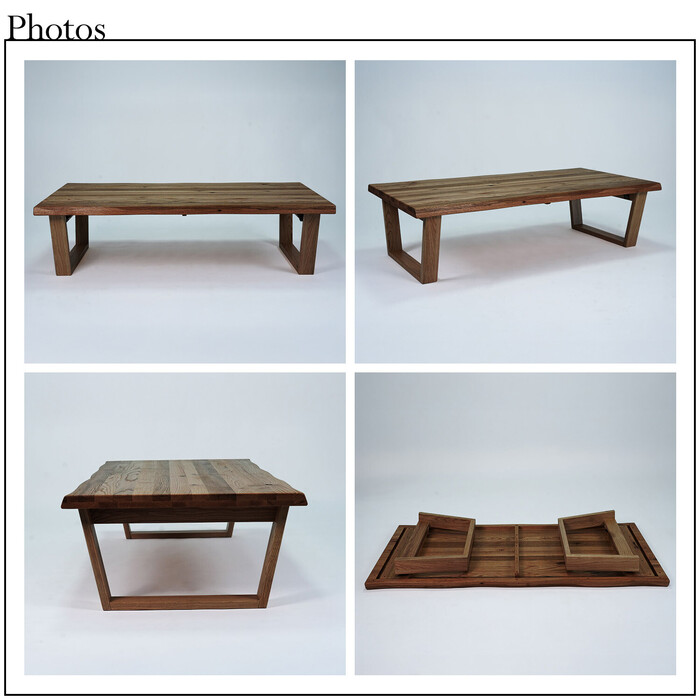 HEIM 世界に一つだけの座卓150 ブラウン-4