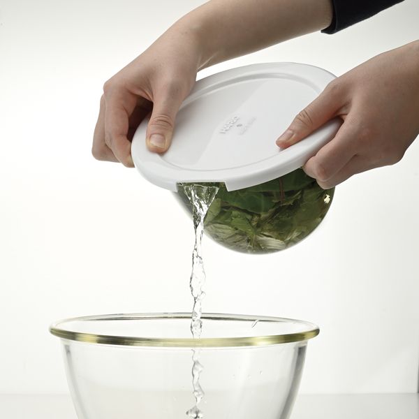 レンジフタ付き耐熱ガラス製ボウル ２個セット-2